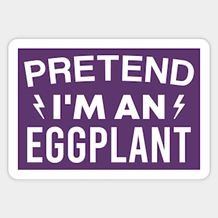 Funny Halloween Party Pretend I'm an Eggplant Lazy Costume Sticker